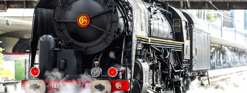 Locomotive à vapeur 141R840 à Paris Austerlitz le 21 octobre 2017 (photo Nicolas Laverroux)