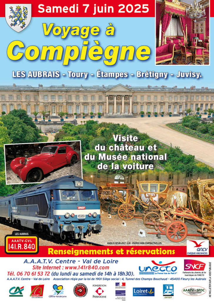 Train touristique Les Aubrais - Compiègne - 7 juin 2025 - AAATV-CVL